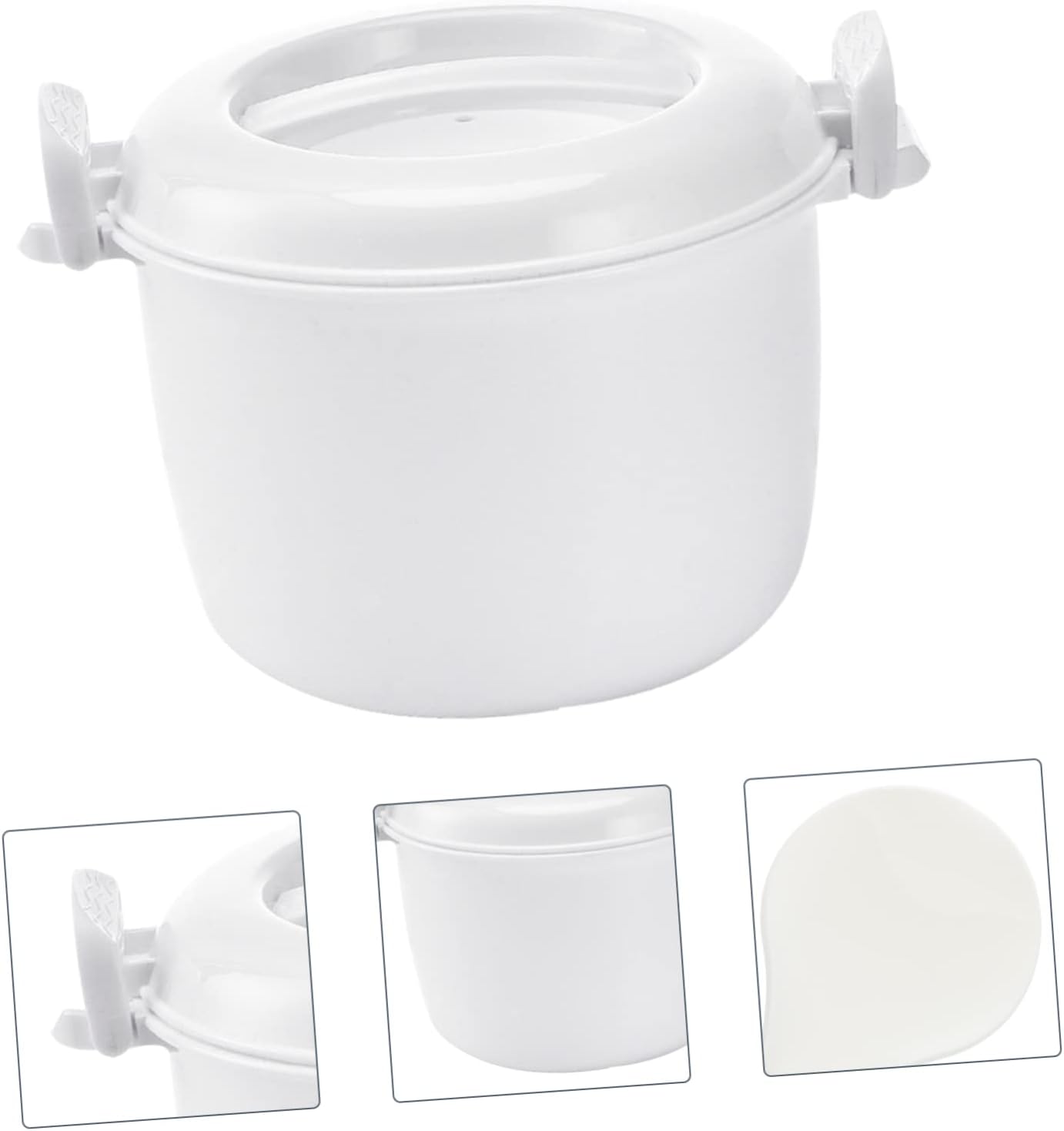 Microwave Rice Cooker and Food Storage Bowl with Lid, Microwave Rice Cooking and Steamer Basket