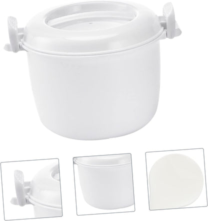Microwave Rice Cooker and Food Storage Bowl with Lid, Microwave Rice Cooking and Steamer Basket