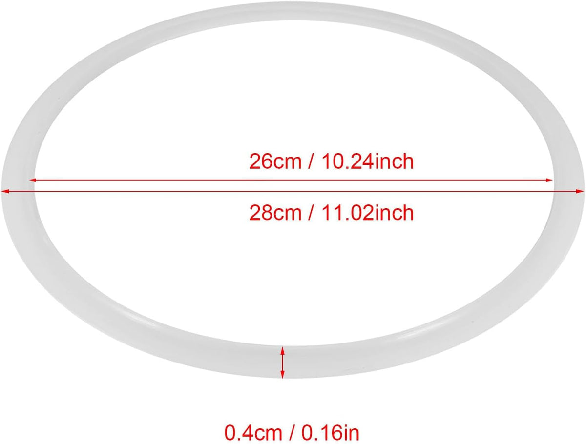 Power Pressure Cooker Silicone Sealing Gasket Ring, Clear Kitchen Tool (Inner Diameter 26cm)
