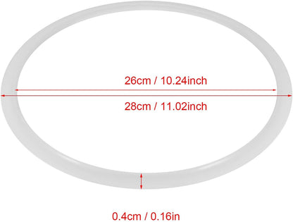 Power Pressure Cooker Silicone Sealing Gasket Ring, Clear Kitchen Tool (Inner Diameter 26cm)