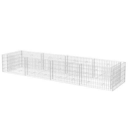 Todiikf Large Silver Galvanized Steel Raised Garden Bed 141.7"x141.7"x19.7" Modern Industrial Planter Box Outdoor Heavy-Duty Flower Bed Kit for Patio Backyard Terrace