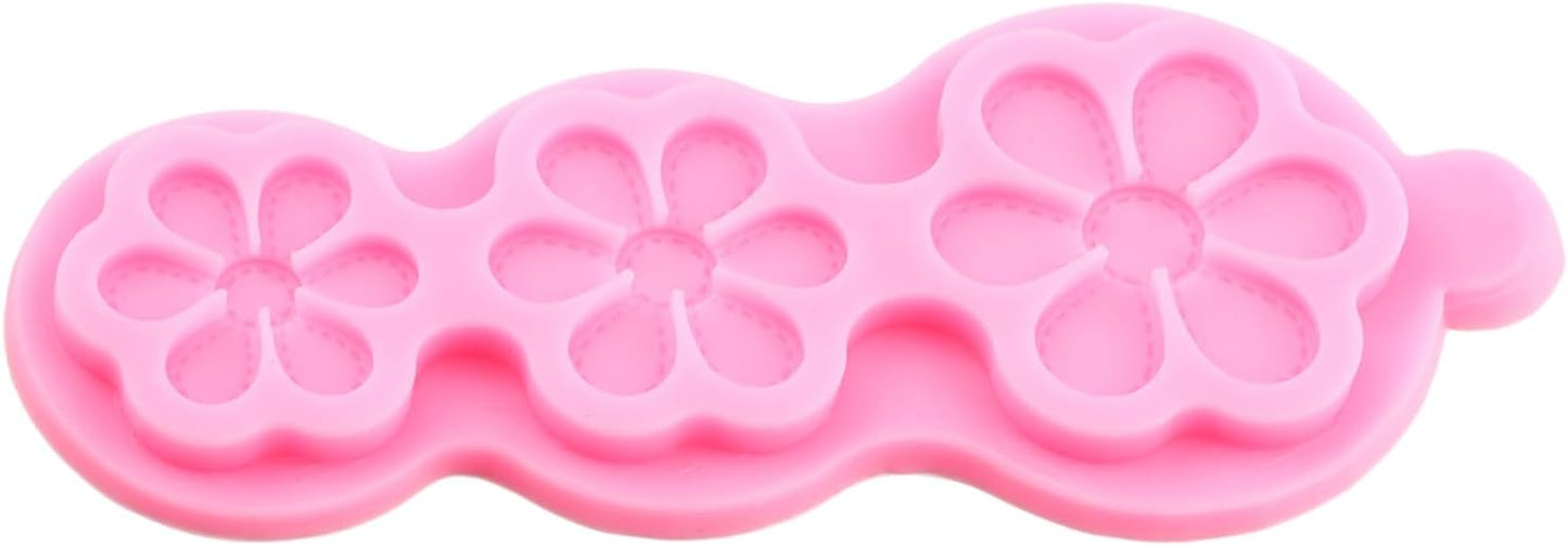 Knitted Flower Fondant Silicone Mold for Cake Decorating, Cupcake Topper, Candy Chocolate