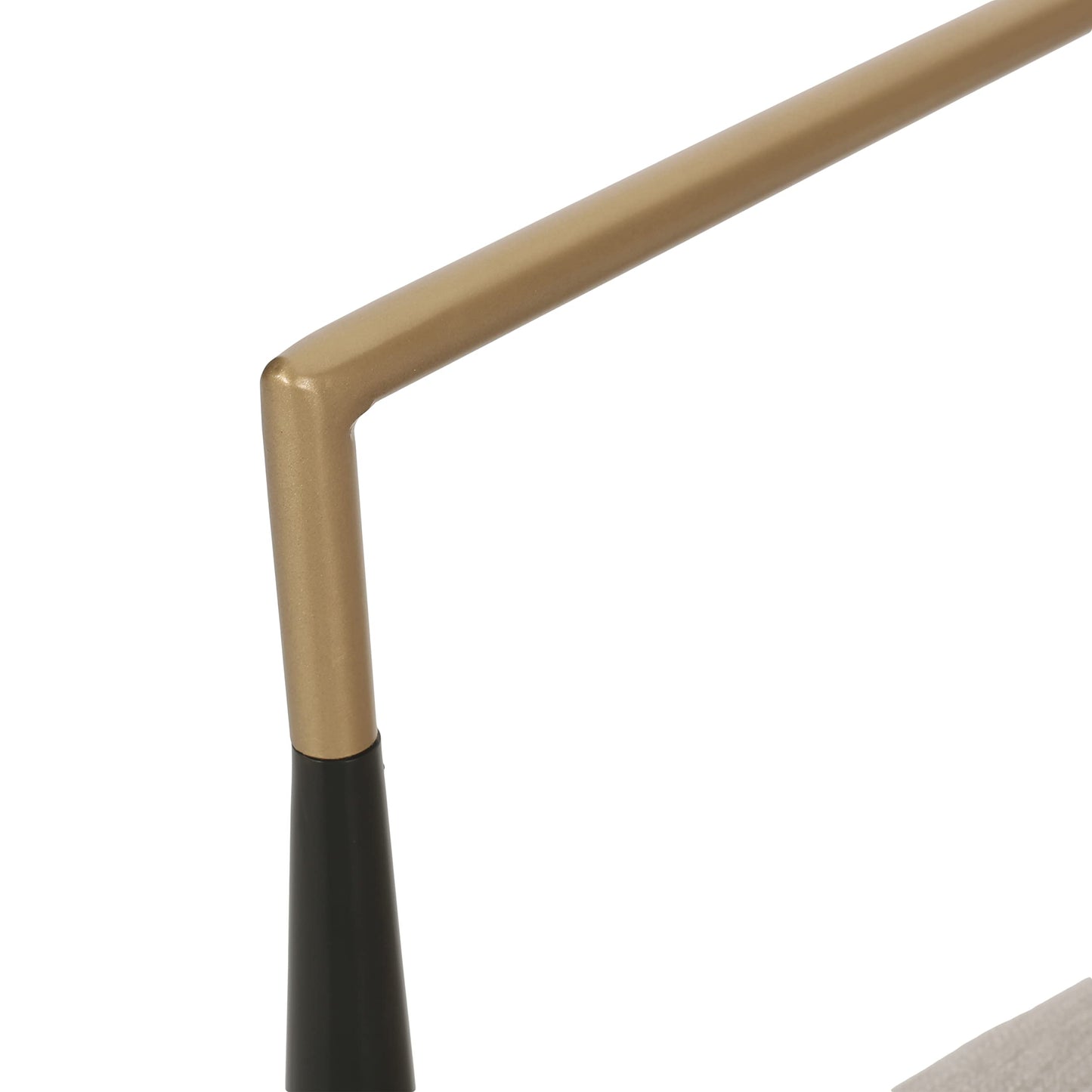 Christopher Knight Home Gertru Dining Chairs Set of 2, Stylish Upholstered Dining Room Chairs, Fabric Kitchen Chair with Gold Black Accent Iron Frame, Elegant Toothpick Design, Beige