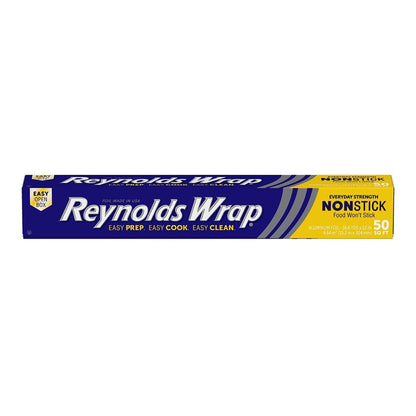 Reynolds Wrap Non-Stick Aluminum Foil Easy Prep, Cook & Clean (50 Sq Ft (Pack of 6)