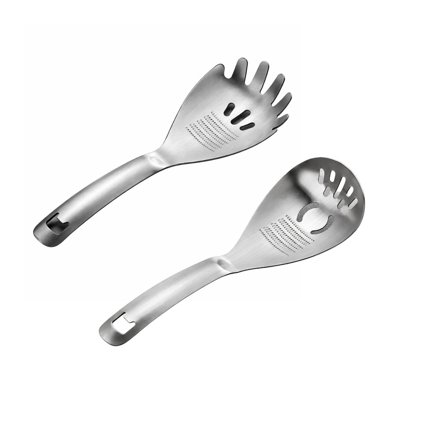 xyadyhz 304 Stainless Steel Cooking Spoon 9.05x3.14in- Multifunctional Kitchen Utensil: Slotted Spatula, Potato Masher, Raw Egg Yolk Separator, Food Grater Plate & Pasta Gadget