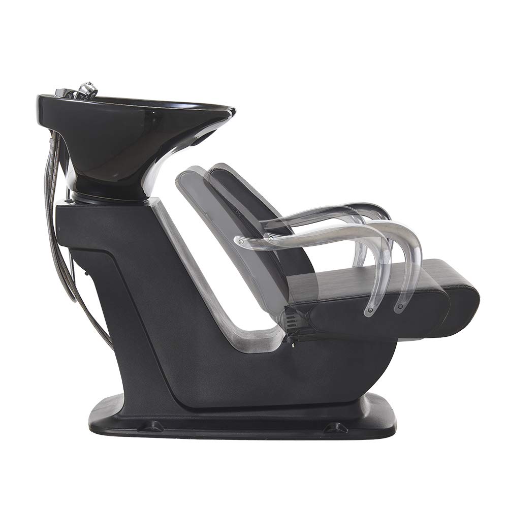 DIR Beauty Salon Shampoo Backwash Unit Sink Station Tilting Ceramic Sink with Adjustable Seat - Beckman