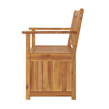 Londonderry 47 in. W Acacia Wood Outdoor Storage Bench, Store Blankets, Cushions, 100% Weather Resistant Wood, Perfect for Modern Garden Setting, Outdoor Furniture, Patio Bench, Garden