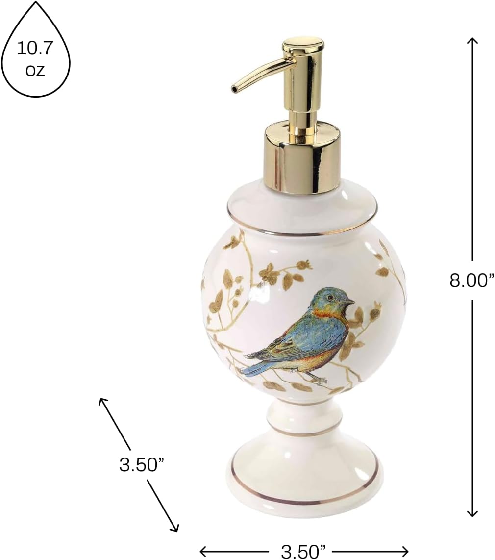 Avanti Linens Lotion Pump/Soap Dispenser, Nature Inspired Bathroom Decor