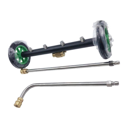 Undercarriage Cleaner Underbody Car Wash Water Broom High Reliability Surface Cleaner Attachment Pressure Washer for Sidewalk, with 2 Poles