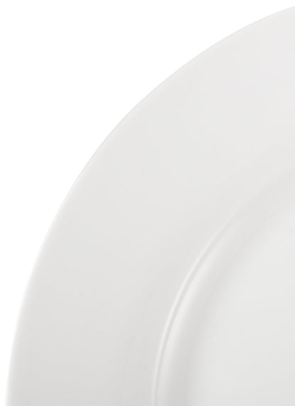 Amazon Basics 6-Piece White Dinner Plate Set, Microwave and Dishwasher Safe for Everyday Use, 10.5 inches