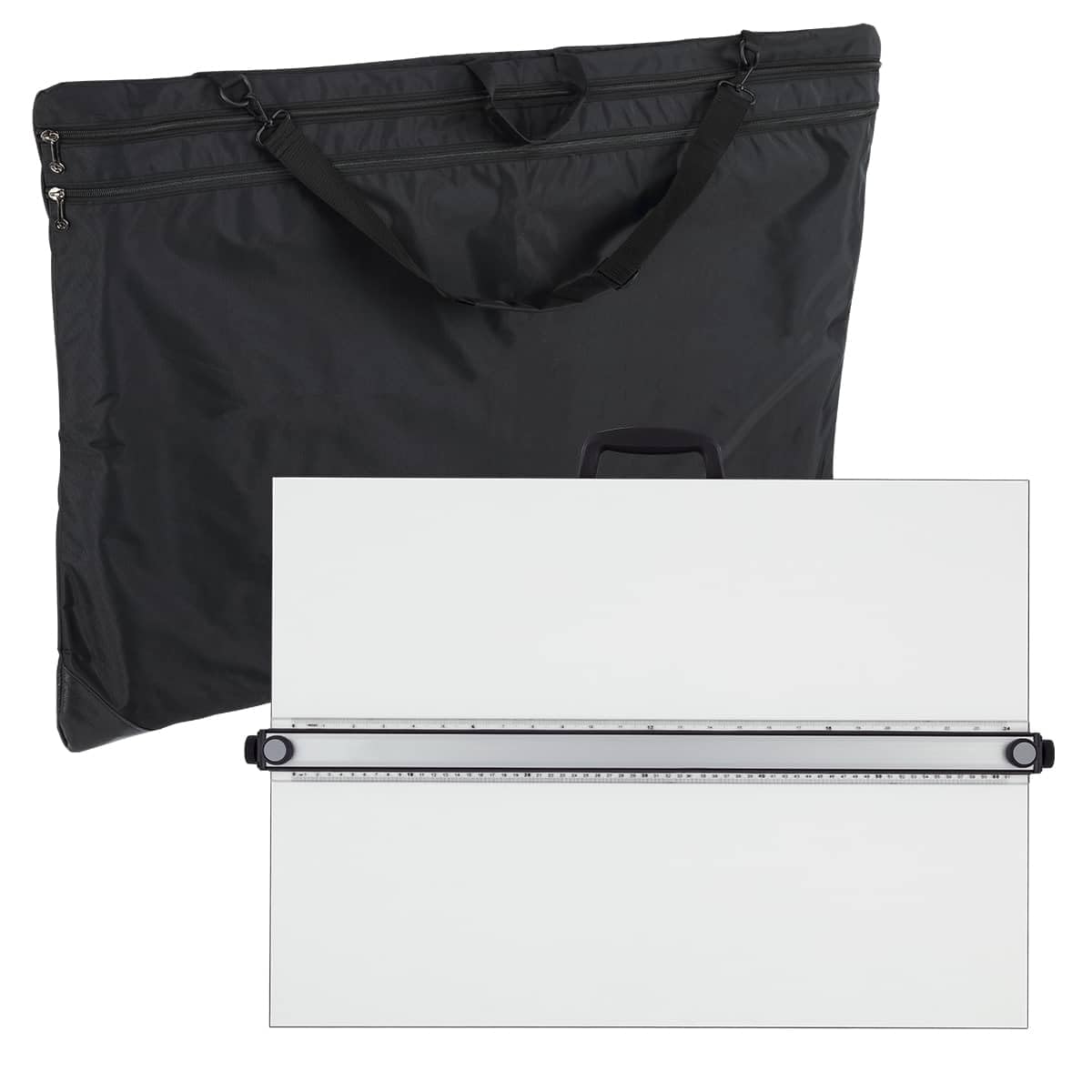 Acurit Multi-Angled 20”x26” PXB Drawing Board & Travel Bag for Artists & Drafters - Portable Tabletop Workspace, Drawing, Sketching, Painting - Laminated Surface w/Ruler & Parallel Motion Bar