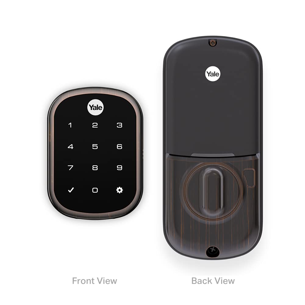 Yale | LiftMaster Smart Lock with Touchscreen Deadbolt - Works with myQ App & Key by Amazon in-Garage Delivery when paired with Smart Garage Hub (sold separately), Oil Rubbed Bronze
