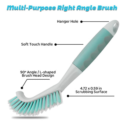 3 Pack Scrub Brush Set, Heavy-Duty Scrub Scrubbing Brushes for Cleaning, Grout Brush with Stiff Bristles Cleaning Brush for Bathroom, Bathtub, Kitchen, Floor, Tub, Tile, Sink