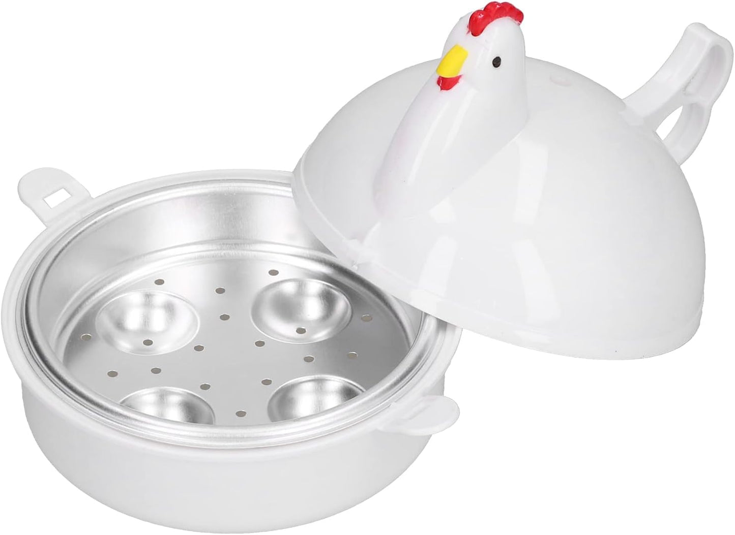 Heat Resistant Microwave Eggs Boiler - Egg Cooker for 4 Eggs, Easy Rapid Eggs Cooker for Home Kitchen Breakfast