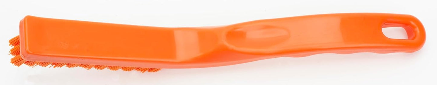 SPARTA Detail Brush Grout Brush, 9 Inches Crevice Brush for Bathroom, Kitchens, Countertop, Plastic, Orange