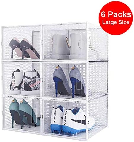 6 Closets AJP Distributors Collapsible Stackable Shoe Organizer Racks for and Entryway Shoes Storage Cabinet Storage