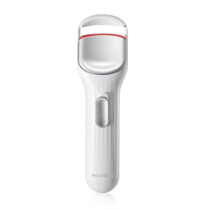 HEBECA Heated Eyelash Curler Professional - Eye Lashes Curler with Innovative Heating Silicone, Electric Eyelashes Curler with 600mAh Rechargeable Battery EC4001 (White)
