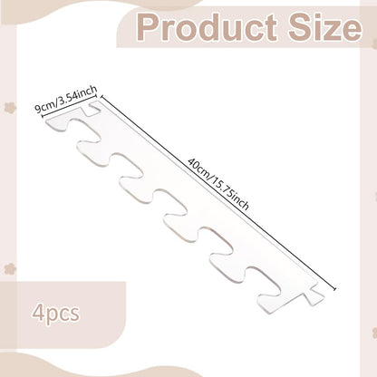 INFUNLY 4pcs Dovetail Stitch Router Template 3.54"×15.75" Acrylic Router Template Pitch Dovetail Template Router Tray Clear Cutting Board Stencils Angled Curvy Stencils Guide Tools for Woodworking