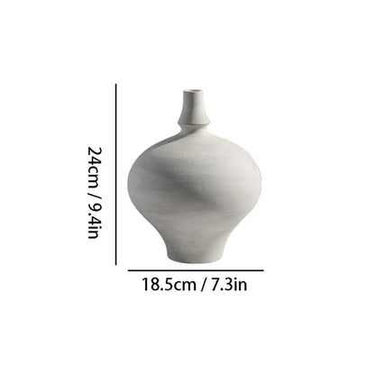 Large Ceramic Antique Stoneware Vase, Handcrafted Porcelain Flower Vase for Living Room, Bedroom, Office