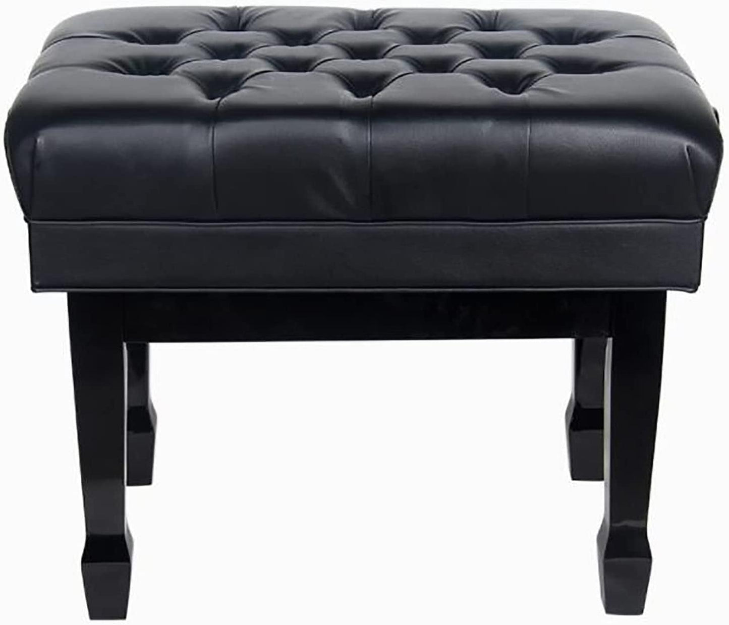 GAZOGJ Piano Stool Piano Bench Dressing Table Stool Luxury Leather Piano Stool Solid Wood Piano Bench with Large Storage Box, Adjustable Height, Comfortable and Ergono