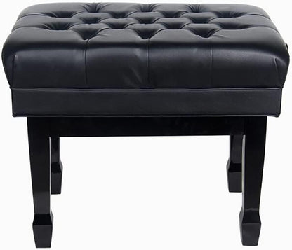 GAZOGJ Piano Stool Piano Bench Dressing Table Stool Luxury Leather Piano Stool Solid Wood Piano Bench with Large Storage Box, Adjustable Height, Comfortable and Ergono