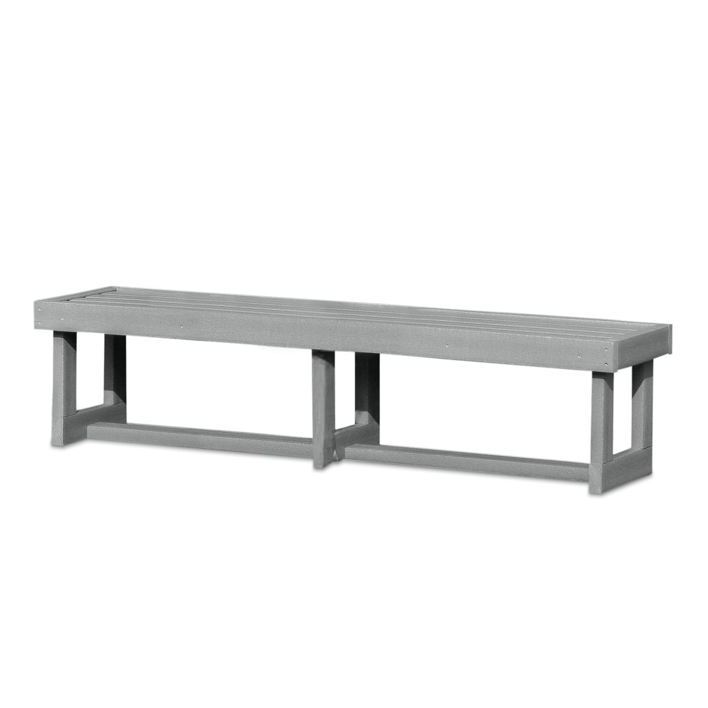 Durawood Aisle-Maker Bench for Tennis Courts, Locker Rooms, Parks, Marina, and More (Gray, 4)