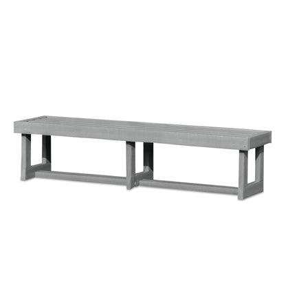 Durawood Aisle-Maker Bench for Tennis Courts, Locker Rooms, Parks, Marina, and More (Gray, 4)