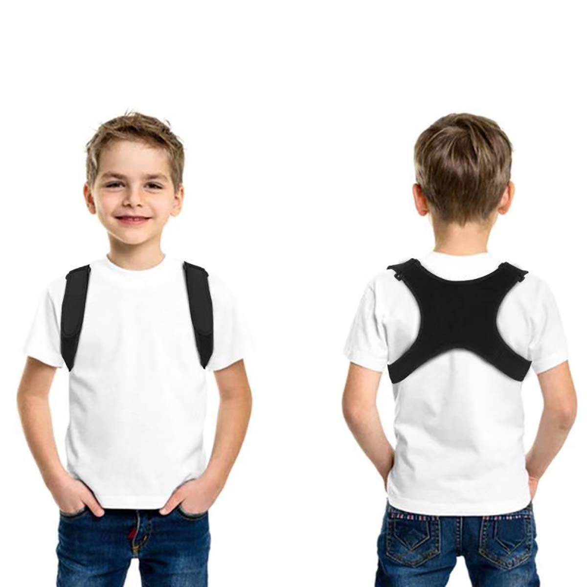 Aaiffey Posture Corrector for Men Women&Children Upper Back Brace Adjustable and Effective Clavicle Support Device for Thoracic Kyphosis and Shoulder Pain Relief