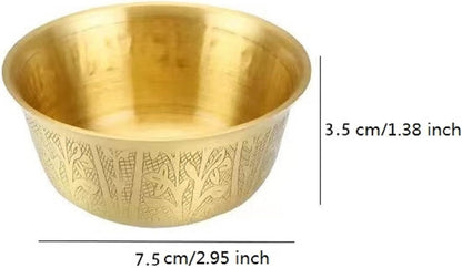 3 inch Copper Offering Bowl, Tibetan Holy Water Bowl for Yoga Meditation and Ritual Use