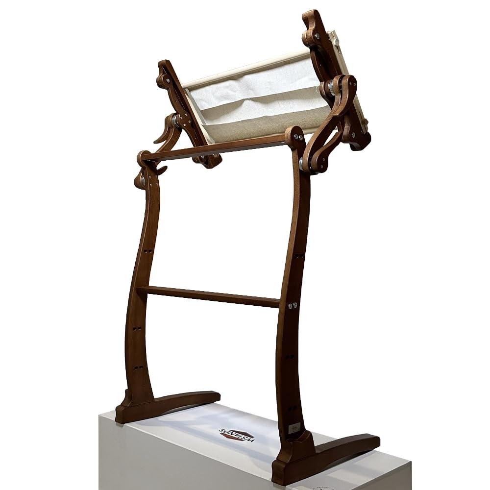 Adjustable Embroidery Floor Stand - The Elowen Embroidery and Q-Snap Frame, Premium Cross Stitch Stand for Needlework and W-Stands Lap Stand Compatibility, Needlepoint W-Stands Needlework Lap Stand