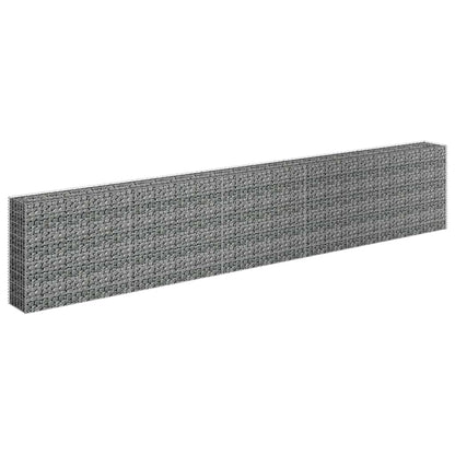 Favemtsl Galvanized Steel Large Outdoor Raised Garden Bed 177.2"x11.8"x35.4" Silver, Durable Rustproof Metal Planter Box for Raised Flower Bed, Modern Raised Beds for Gardening