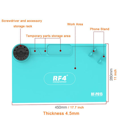 SFDER Premium Heat Resistant Silicone Soldering Mat, Large Anti Static Electronic Repair Work Mat for RF4 BGA and Gun Soldering Iron, Workbench, Cell Phone Laptop Repair, 17.7'' *11 ''