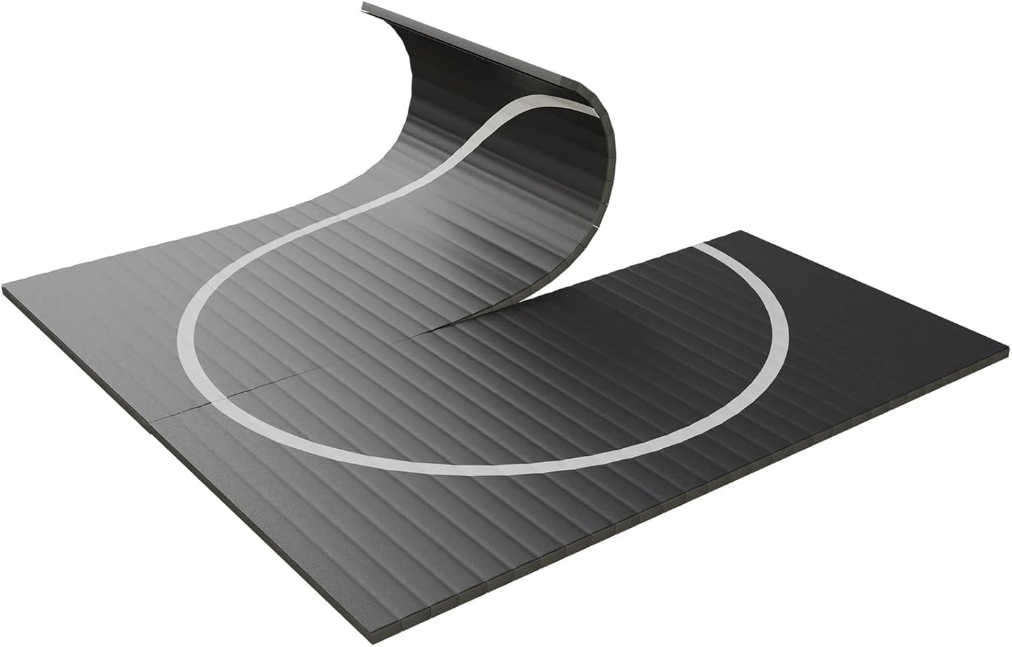 EFFICRAFT 10'x10' Flexi-Roll Wrestling Mat, Martial Arts Thick Mat for Home Gym Exercise, PVC or Inflatable Training Mats with Circles,for Gymnastics, Tatami, Jiu Jitsu BJJ MMA Judo