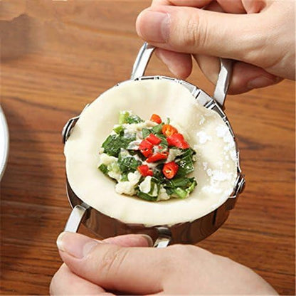 New Stainless Steel Ravioli Mould, Dumpling Maker, Pierogie Pie Crimper, 4 Inch Kitchen Gadget