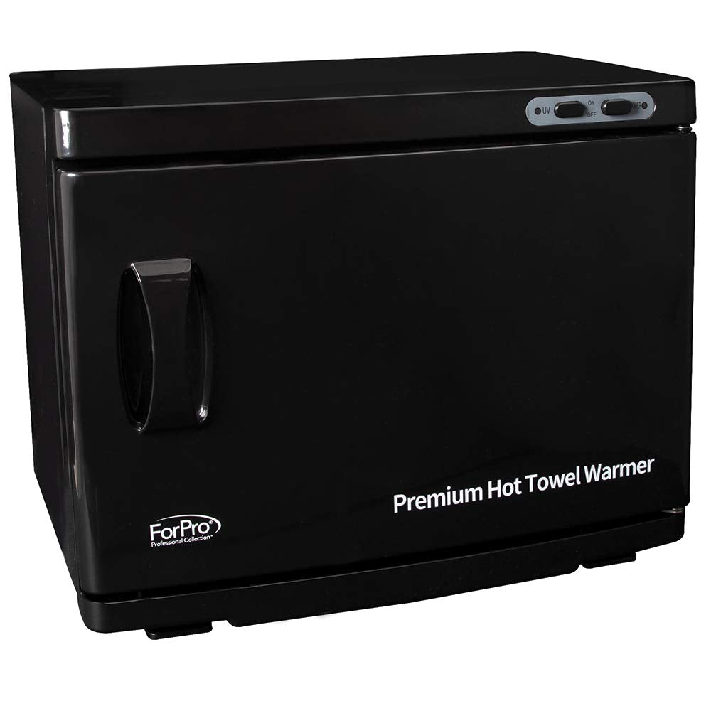 ForPro Professional Collection Premium Hot Towel Warmer, 23L Extra Large Capacity, Two Stainless Steel Racks, Black