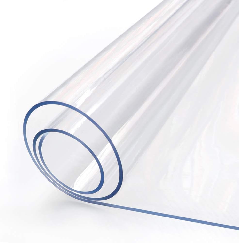 17 24 Inch 1.5mm X Clear Table Cover Protector Thick Table Protector for Dining Room Waterproof Plastic PVC Vinyl
