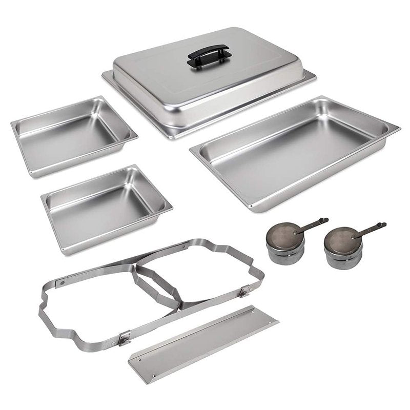Sterno Buffet Kit Foldable Chafing Dish Buffet Set - Chafing Dishes for Buffet & Catering Food Warmers - Catering Supplies & Food Warming Trays for Buffet Party - 8-Piece Chafing Dish Set