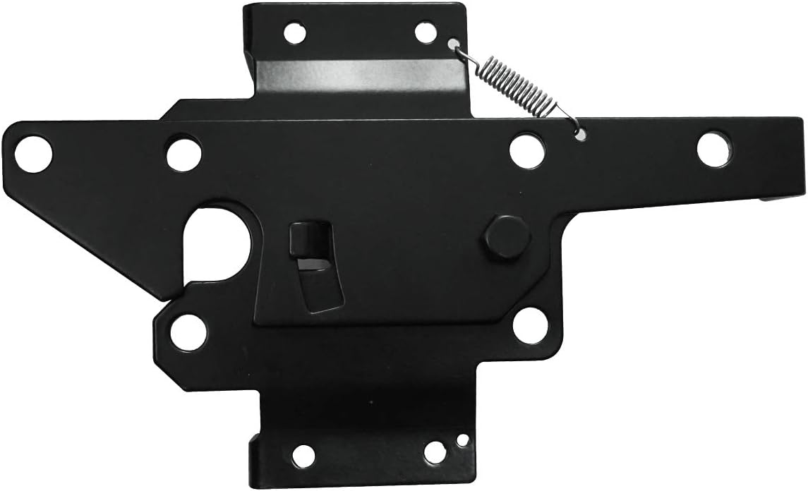 Self-Locking Gate Latch Heavy Duty Post Mount Automatic Gravity Lever Wood/PVC Fence Gate Lock with Fasteners Hardware,for Secure Pool |Yard | Gadren, Steel,Black