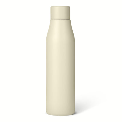 Amazon Basics Insulated Stainless Steel Water Bottle, Leak-Proof, Double-Wall, 20 oz., BPA-Free, Ivory