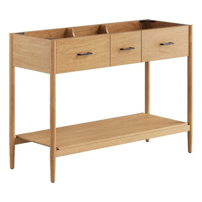 Modway EEI-6356-NAT Zaire 48” Double Sink Compatible Bathroom Vanity Cabinet (Sink Basin Not Included), Natural