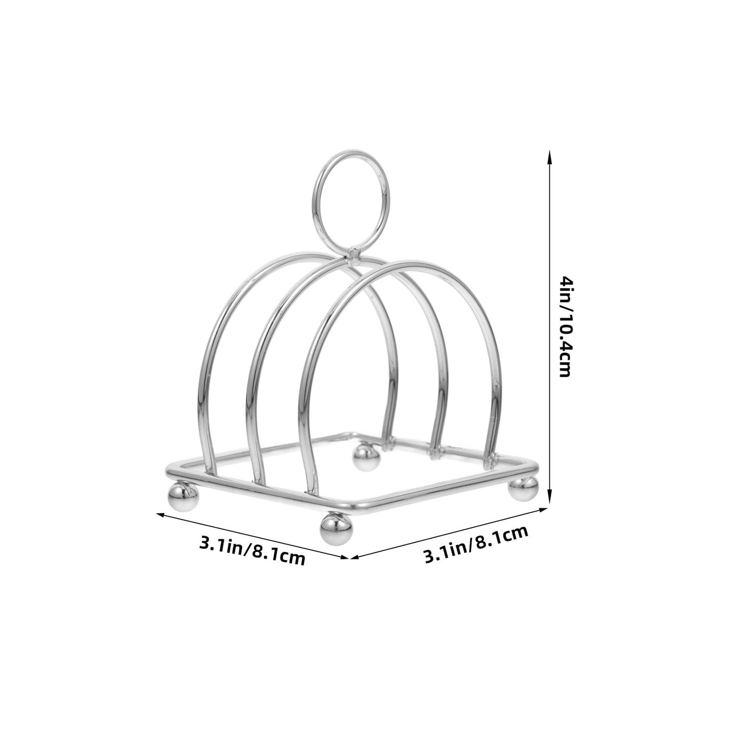 Cabilock Stainless Steel Toast Rack Vertical Bread Loaf Slices Holder Stand Table Serving Metal Slice Bread Rack Desktop Toast Stand Kitchen Gadget