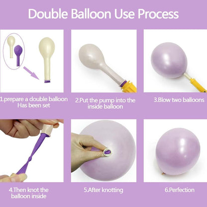 Regine Switzerland Pearl Purple Balloons - Double Stuffed Light Lavender Lilac for Birthday & Baby Shower Decor | 18/12/5in Sizes