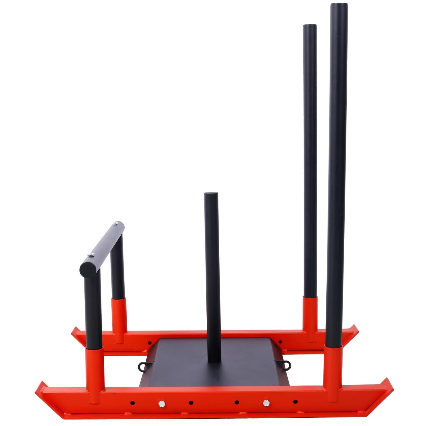 Heavy-Duty Weight Sled - Black+Red Steel Fitness Training Equipment for Strength & Speed