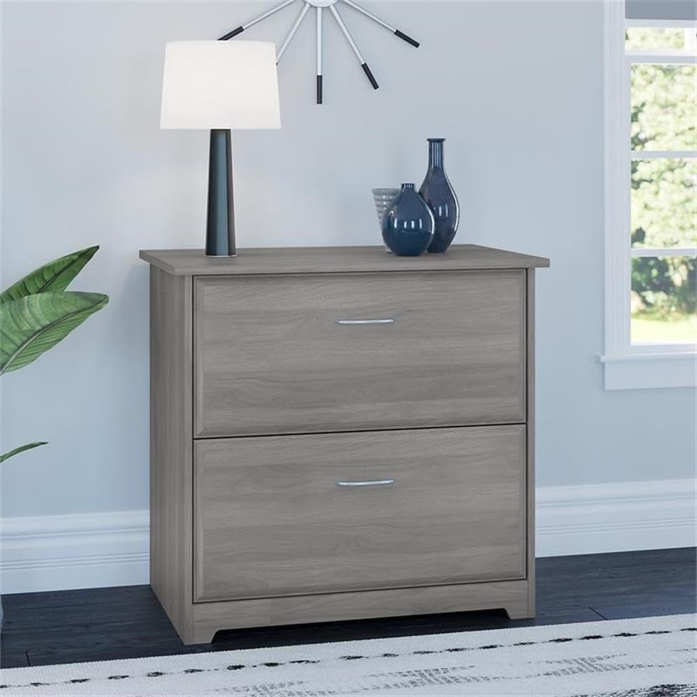 UrbanPro 2 Drawer Lateral File Cabinet, 32W x 20D x 30H, Engineered Wood, Modern Gray Finish, Full-Extension Ball Bearing Slides, Supports Legal/Letter/A4 Documents, Home Office Filing Storage