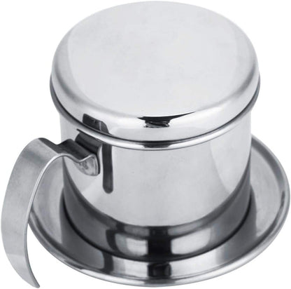 Stainless Steel Vietnamese Coffee Drip Filter, Manual Coffee Infuser, Single Serving Cup for Coffee Lovers