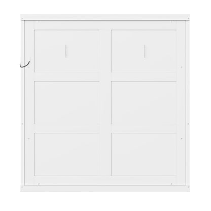 Full Murphy Bed Space-Saving Wall Bed, can be Folded into a Cabinet Bed for Multipurpose Guest Room or Home Office, White