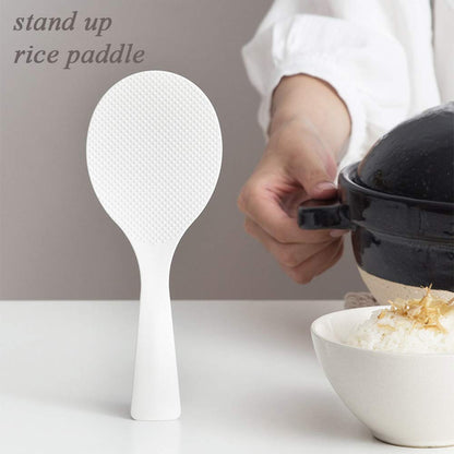 Rice Spoon Paddle Standing, 2 Pack Non Stick Rice Scooper Professional Rice Spatula Potato Cooker Server