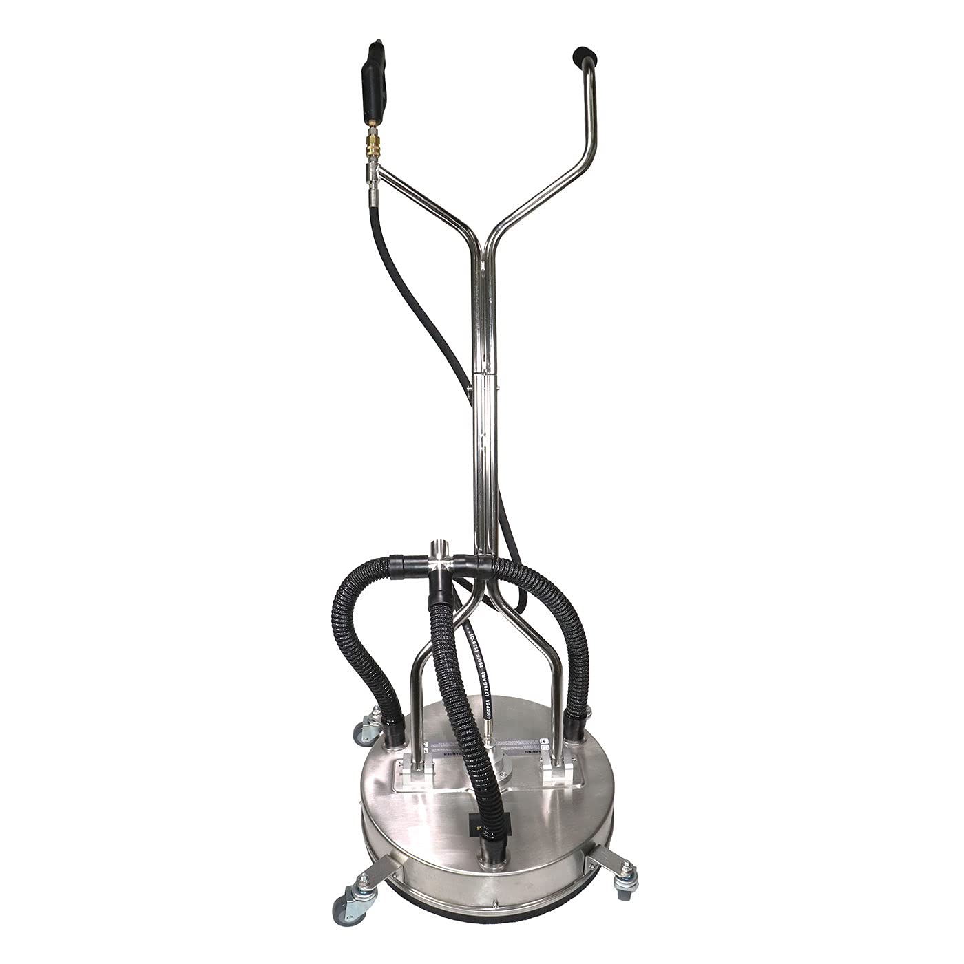Erie Tools 21" Stainless Steel Surface Cleaner with Vacuum Port, Wheels, and Wand Pressure Washer Attachment 4000 PSI, 12 GPM