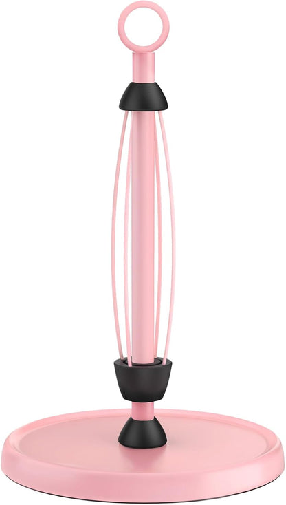 Countertop, Pink Paper Towel Holder Pink Kitchen Accessories Decor, One-Handed Tear, Stainless Steel, Weighted Base