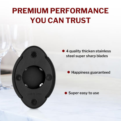 Forge Quality Compact Vertical Lever Corkscrew Wine Opener with Foil Cutter. 3 Seconds to Open a Bottle of Wine. Metallic Bronze